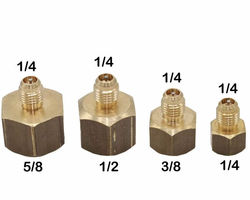 مجموعه 4 عددی توپیچ روپیچ تست (سوزن دار) کولرگازی از سایز 1/4 تا 5/8 اینچ