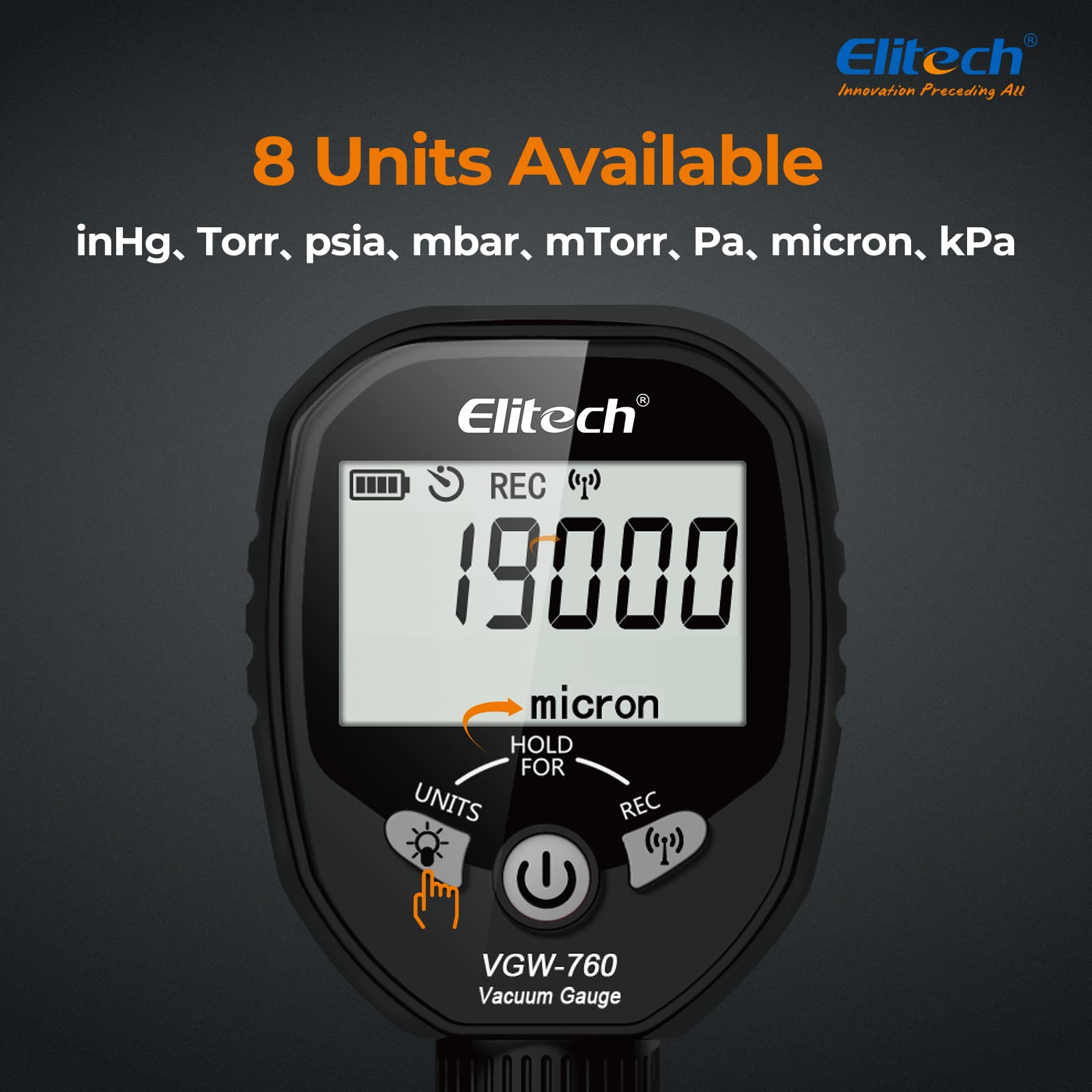 گیج وایرلس دیجیتال وکیوم الیتک مدل VGW 760