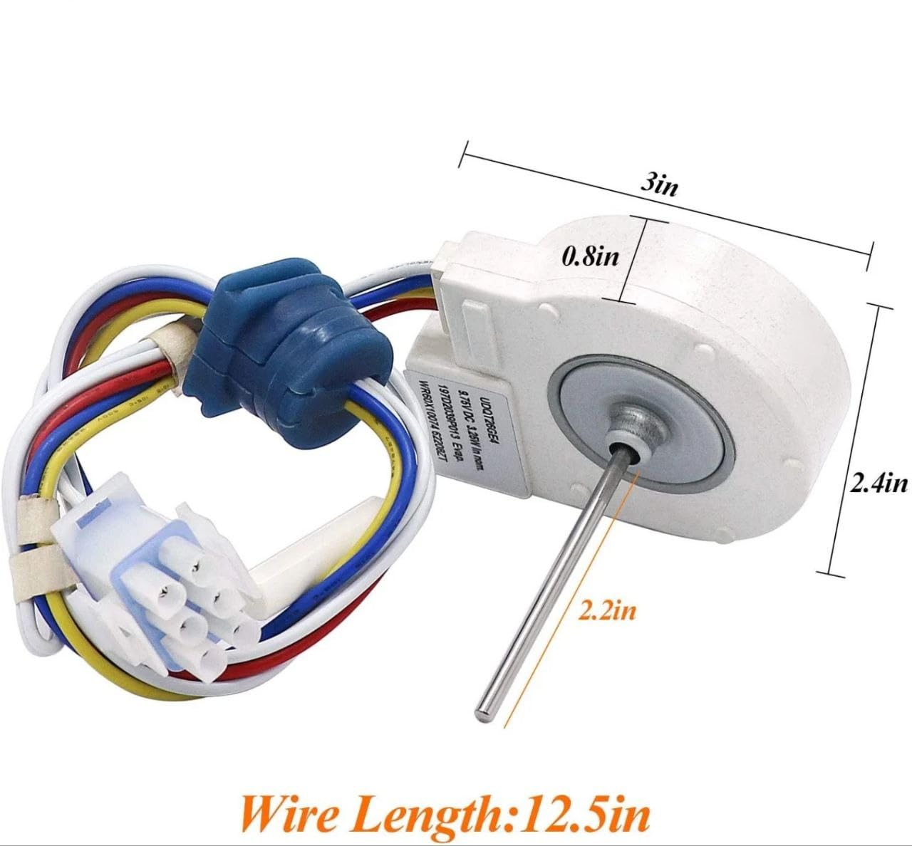 فن اواپراتور UDQT26GE4 مناسب یخچال جنرال الکتریک 9.75V
