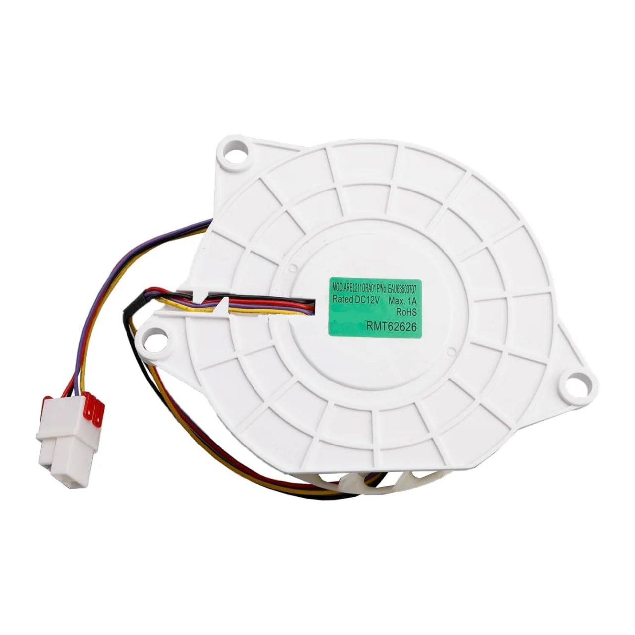 موتور فن اواپراتور یخچال LG مدل EAU63503707 با ولتاژ ۱۲ ولت DC 