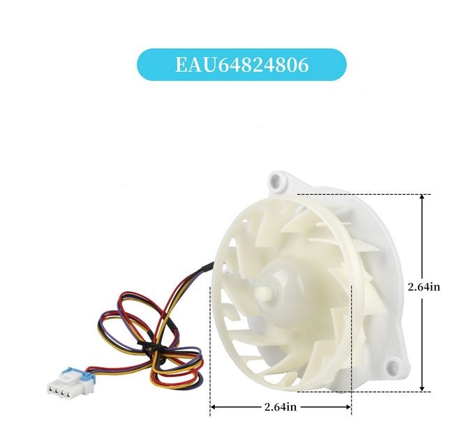 موتور فن اواپراتور یخچال ال‌جی چهارسیم 12vdc مدلEAU64824806
