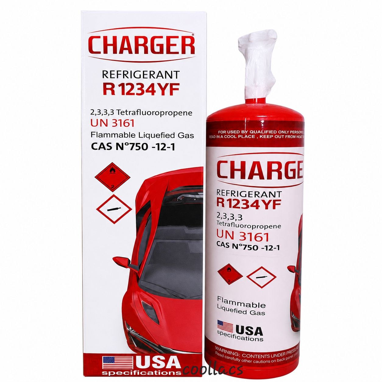 گاز R1234YF برند چارجر وزن 800 گرم خالص 