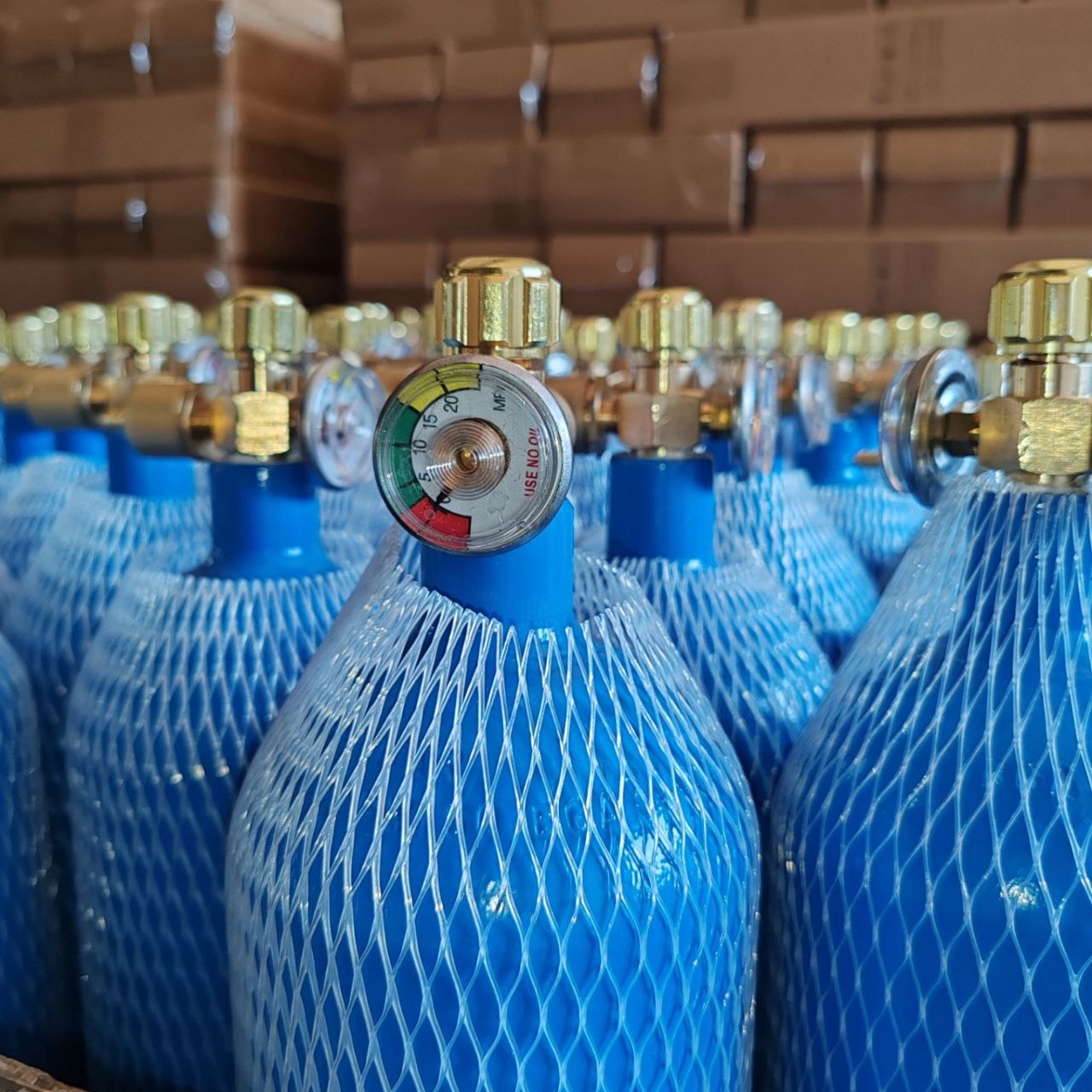 شیر دسته فلزی سیلندر اکسیژن پک جوشکاری C&A