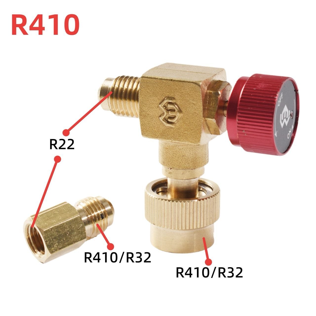 شیر اکسپوز C&A مدل C&A-R410a مادگی R410a ,نری R22 و R410a