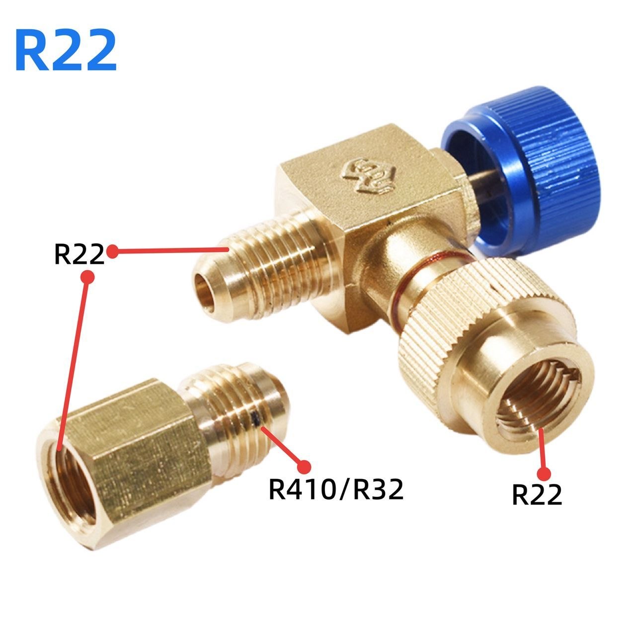 شیر اکسپوز C&A مدل C&A-R22 مادگی R22 ,نری R22 و R410a