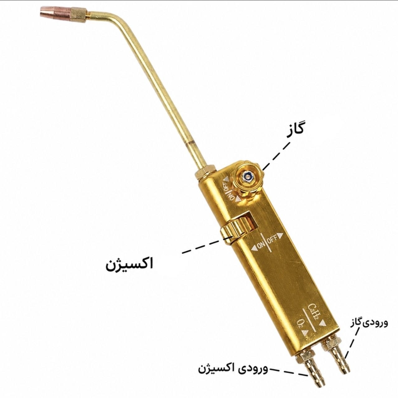نازل جوشکاری مخصوص پک هواگاز بدنه فلزی مدل H02-04