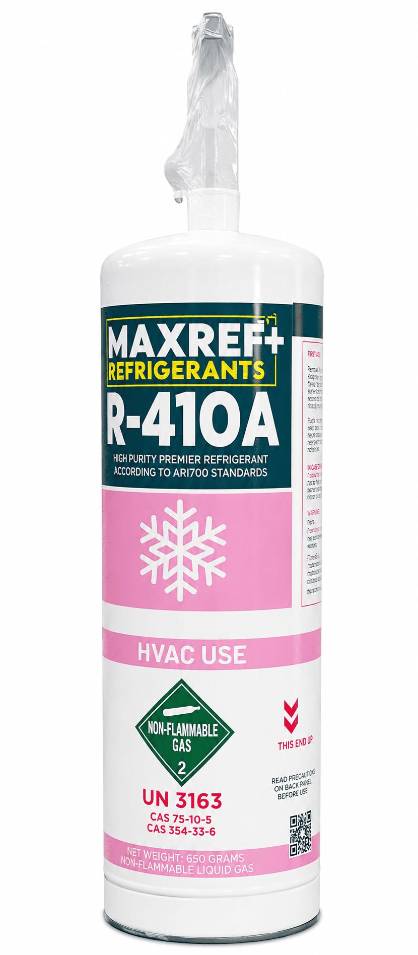 گاز R410a مکسرف شیردار با وزن خالص 650 گرم