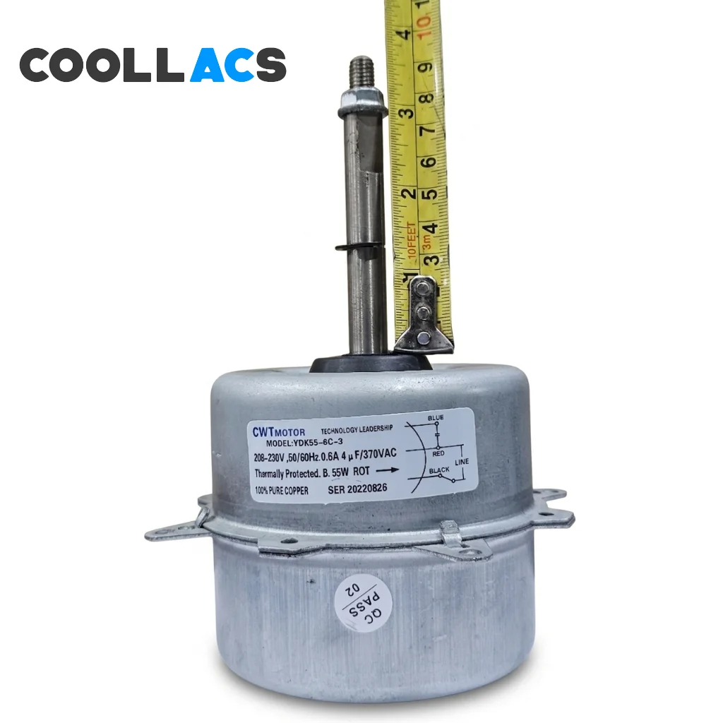 موتور فن کندانسور کولر دوتکه 55 وات مدلYDK55-6C-3