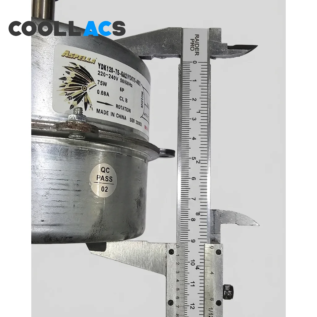 موتور فن کندانسور کولر دوتکه 75 وات مدل YDK120-75-6A2