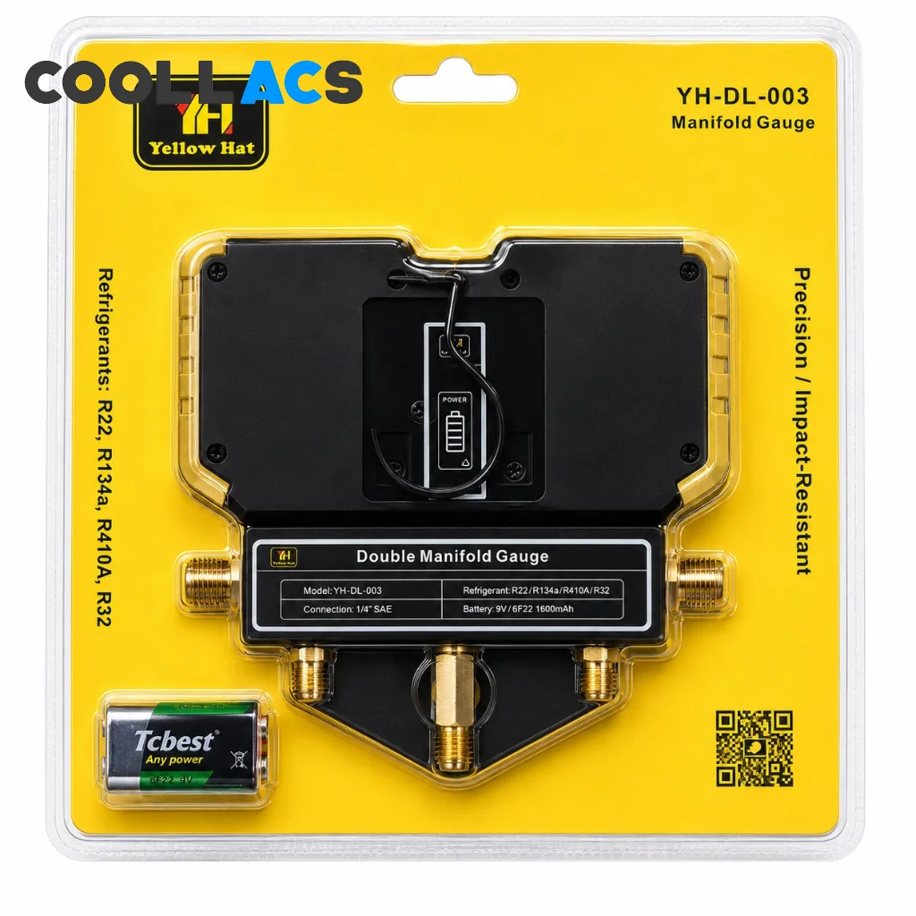 منیفولد سرویس دوقلو برند YH مدل YH-DL-003 چهارگاز دارای بک لایت