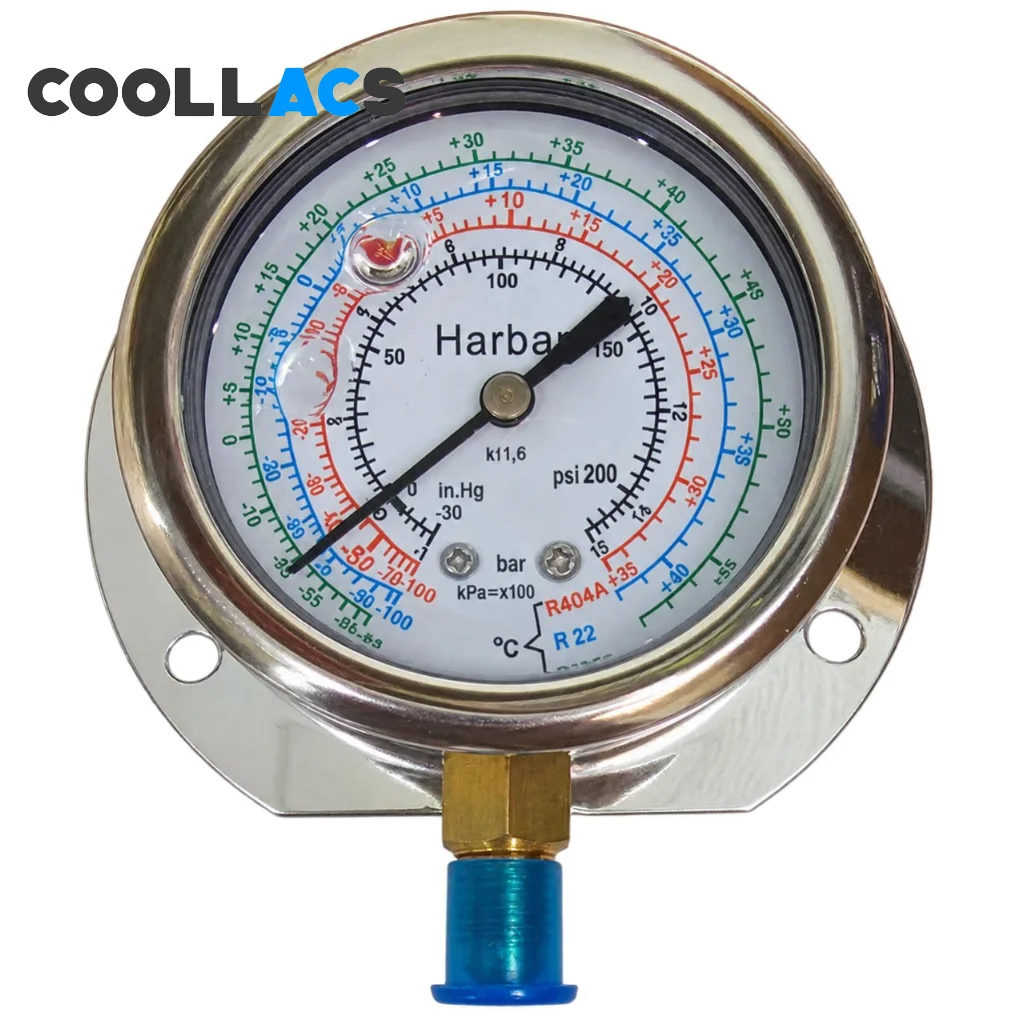 گیج فشار روغنی هاربکس مدل 550PSI اتصال از بغل