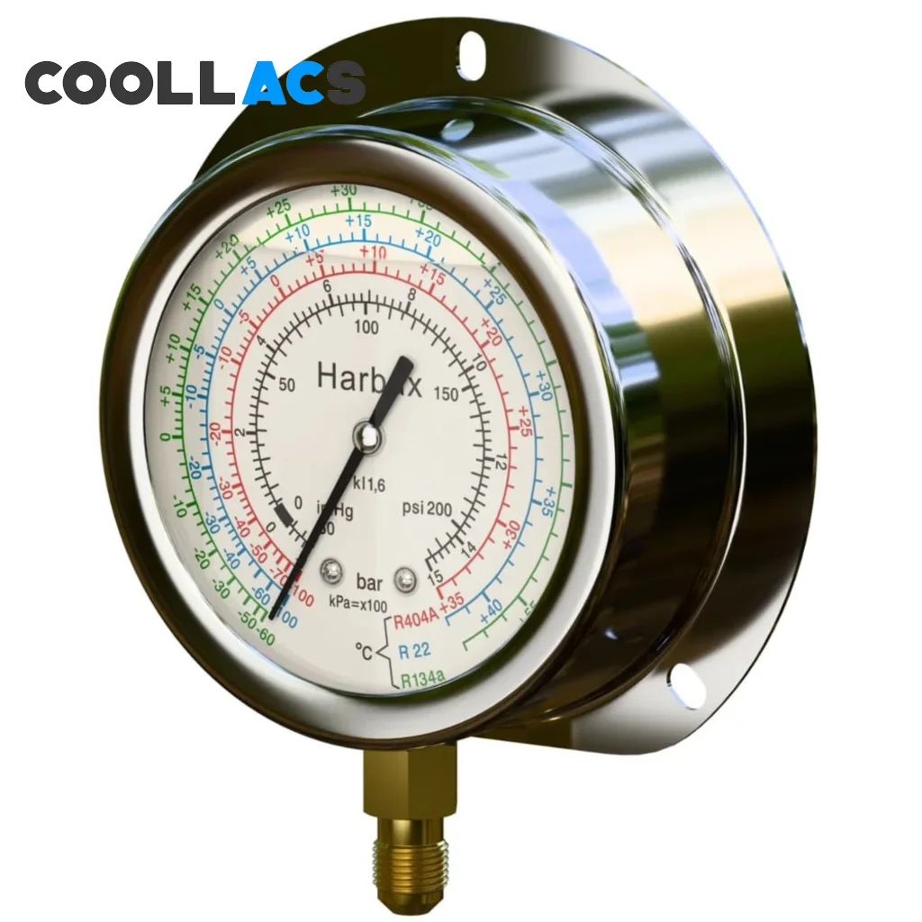گیج فشار روغنی هاربکس مدل 550PSI اتصال از بغل