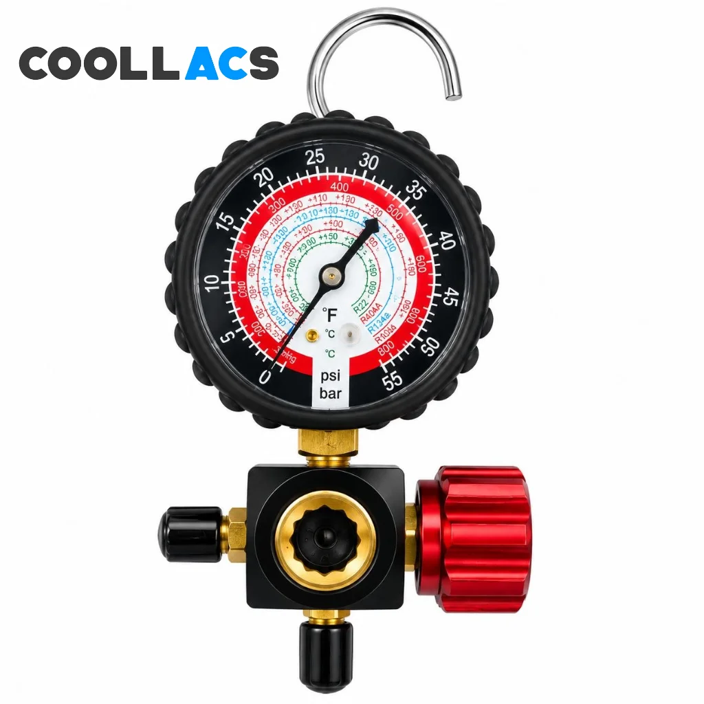 منیفولد سرویس تکی فشار بالا  CT-466GH مشکی چهارگاز (R22,R404a,R134a,R410a)
